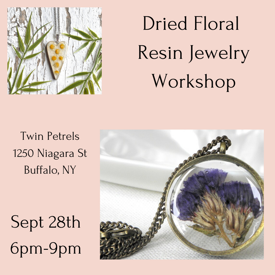 Dried Floral Resin Workshop: Twin Petrels